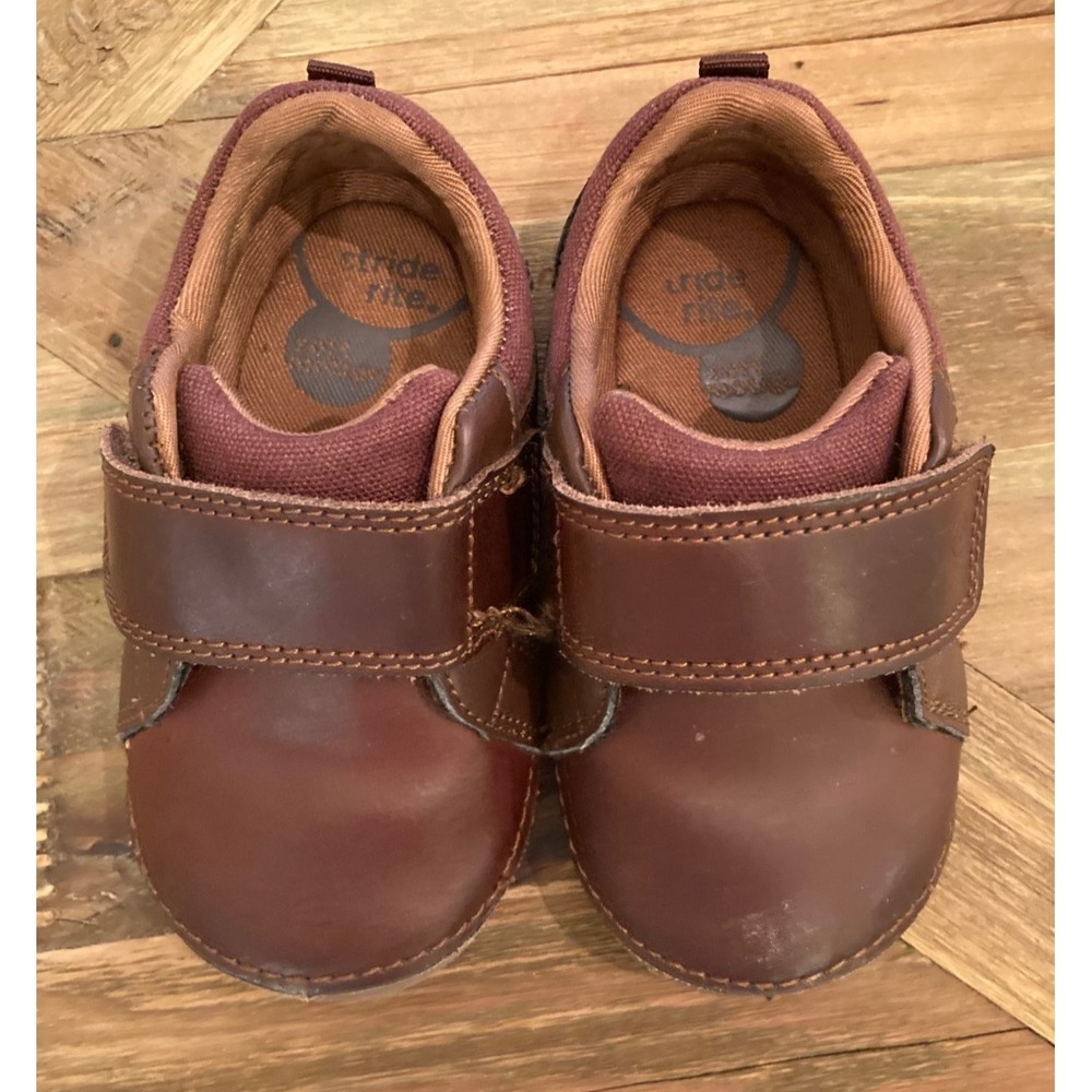 NEW Stride Rite Soft Motion Boys 6M Brown Leather Shoes Pre-owned